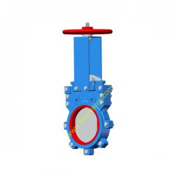 FRZ73PU PU Lining Abrasion - Resistant Slurry Knife Gate Valve for mining slurry 