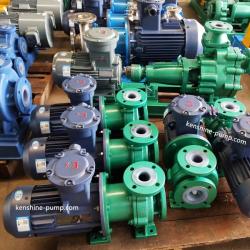 Horizontal fluorine plastic magnetic pump