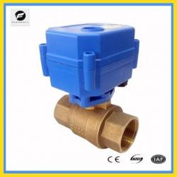 brass stainless steel 12v 2 way motorized ball valve