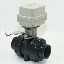 DC12/24V 3 wires control 2-way NPT/BSP 2'' UPVC Motorized Ball Valve 