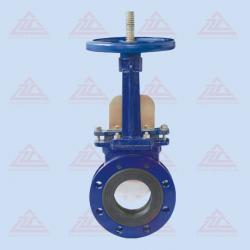 Rubber lined knife gate valve